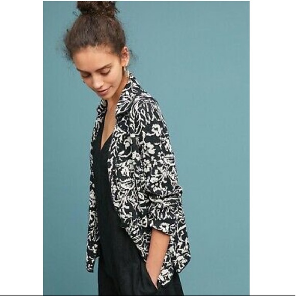 Anthropologie Sweaters - Anthropologie ETT TWA Black and White Blazer